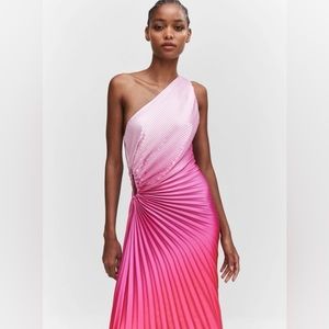 Asymmetrical pleated dress